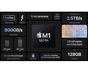 Architettura Apple M1 Ultra, Prestazioni e Tecnologia UltraFusion