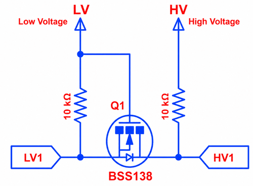 BSS138 Logic Level Converter Module